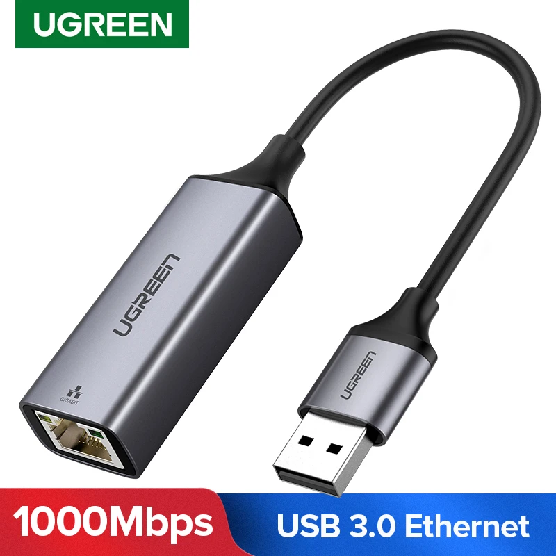 USB Ethernet адаптер Ugreen 1000 Мбит/с сетевая карта 3 0 2 к RJ45 Lan для Windows 10 Xiaomi Mi Box Nintendo