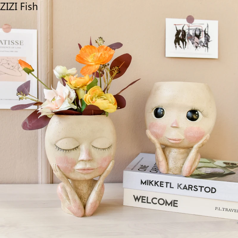 Скандинавская полимерная скульптура вазы цветочный горшок Цветочная композиция