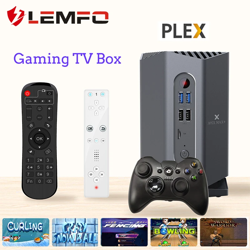 LEMFO ТВ приставка EMCP S922X с поддержкой Plex Android 9 0 A95X MAX + гигабитная сеть 4 Гб ОЗУ 64 ПЗУ