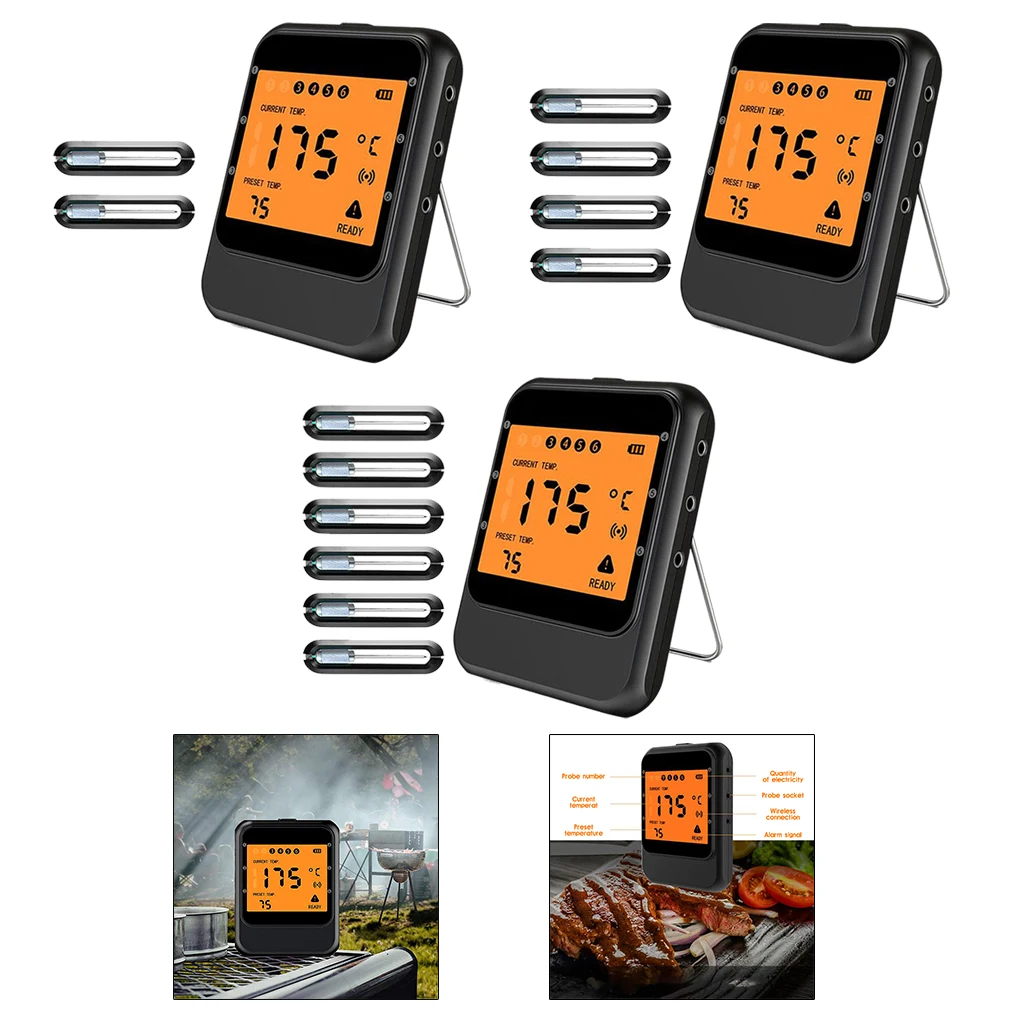 

Meat Thermometer for Grilling, Bluetooth Meat Thermometer for Cooking