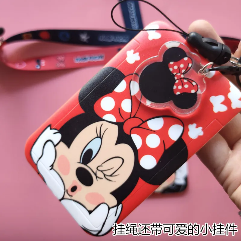 Disney с Микки Маусом мышь студент карты висит шеи мешок держатель для карт ремешком