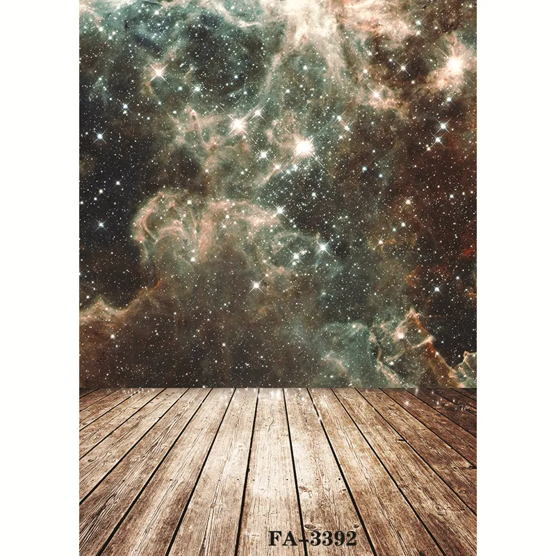 

Vinyl Custom Photography Backdrops Prop Space Starry Sky and floor Theme Photography Background FA20419-96