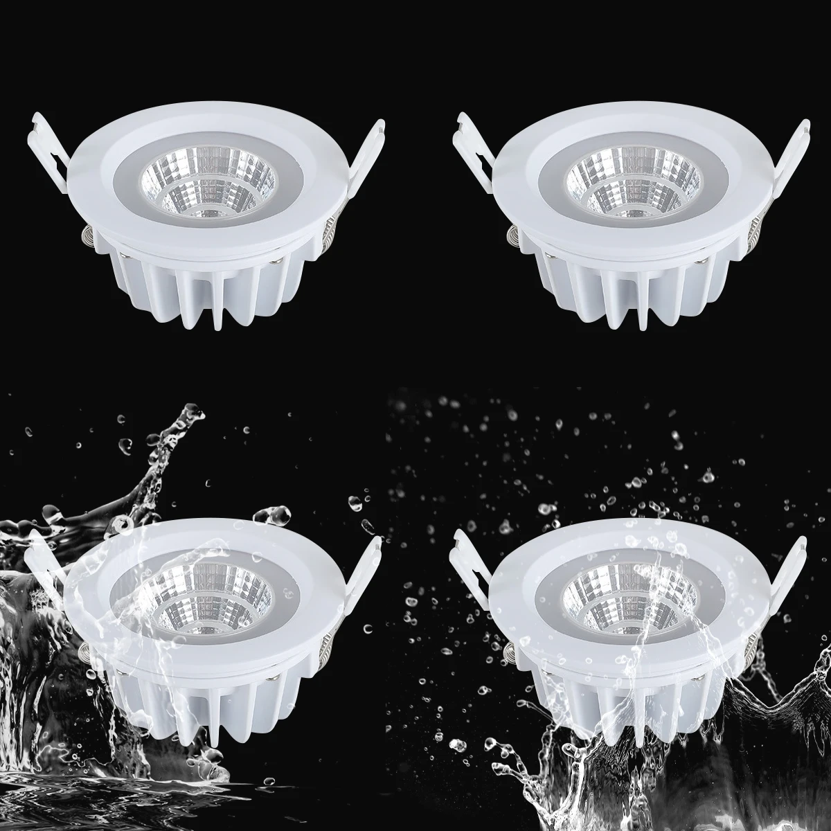 IP65 Водонепроницаемый фонарь 7 Вт/12 Вт утопленные светодиодные фонари для ванной