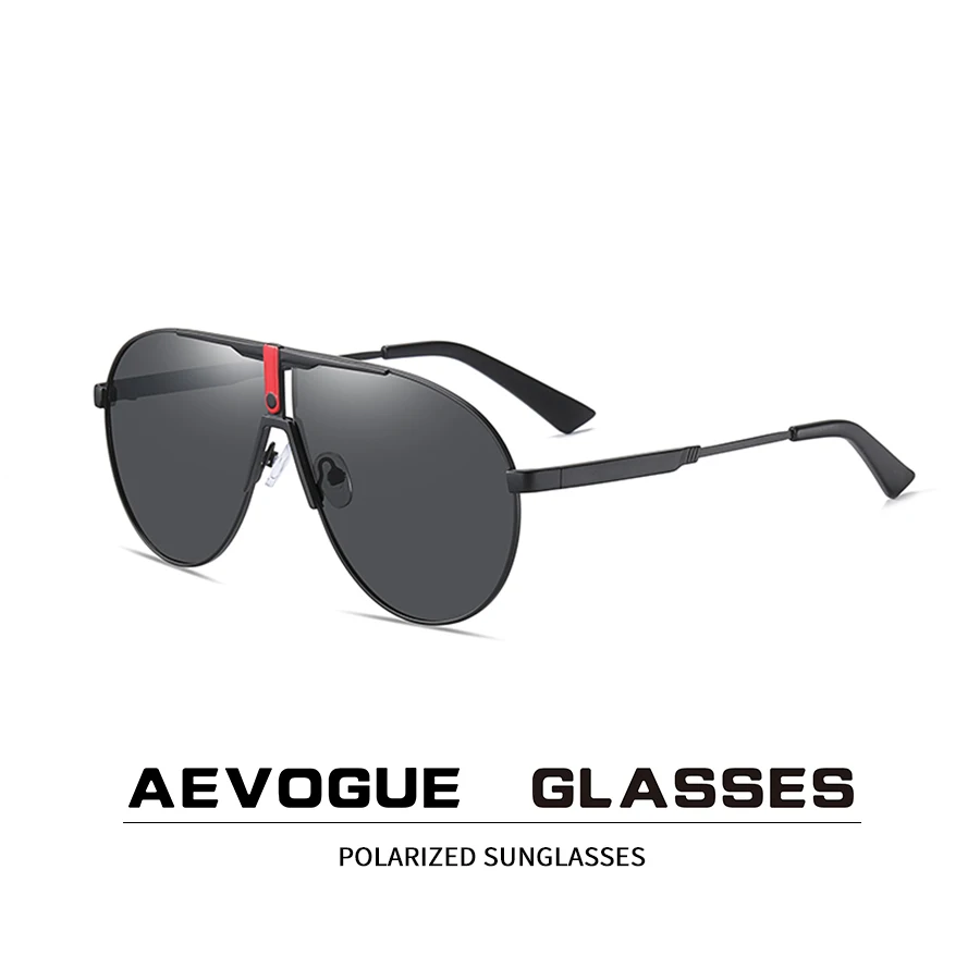 2020 new fashion polarized sunglasses metal two-color big frame men's classic black sunglasses AE0937