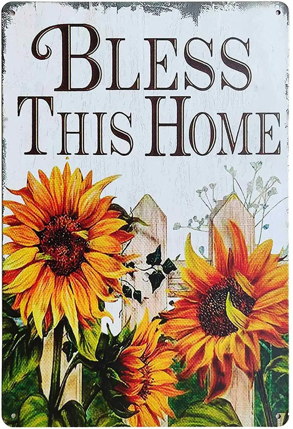 Цветочный Подсолнух винтажный барный знак примитивный деревенский фермерский