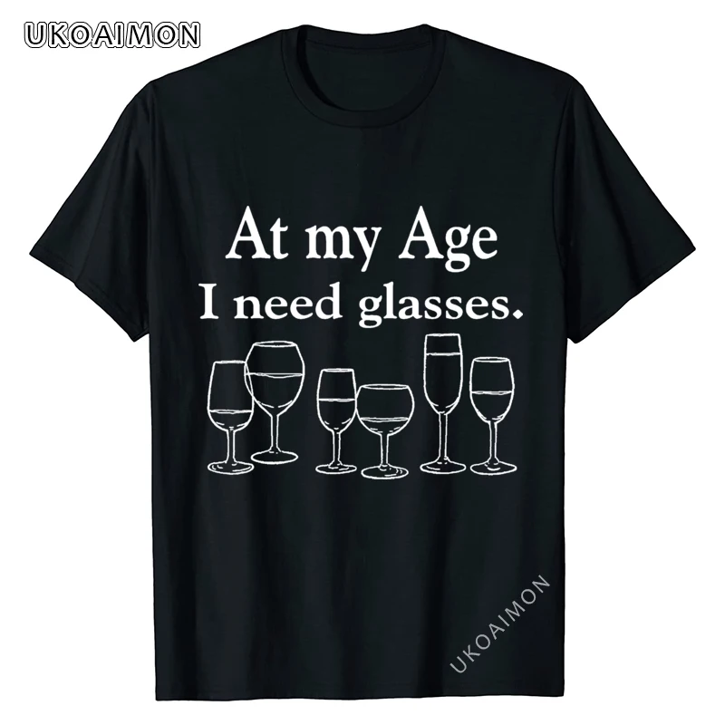 

Новое поступление в моем возрасте мне нужны винные очки распространенные повседневные футболки веселые футболки 100% хлопок футболка с 3D при...