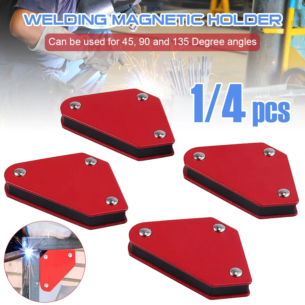 

1/4pc Welding Magnet 9lbs Capacity 45°/90°/135° Magnetic Holder w/o Switch Strong Magnetic Locator Triangle Ruler Auxiliary Tool