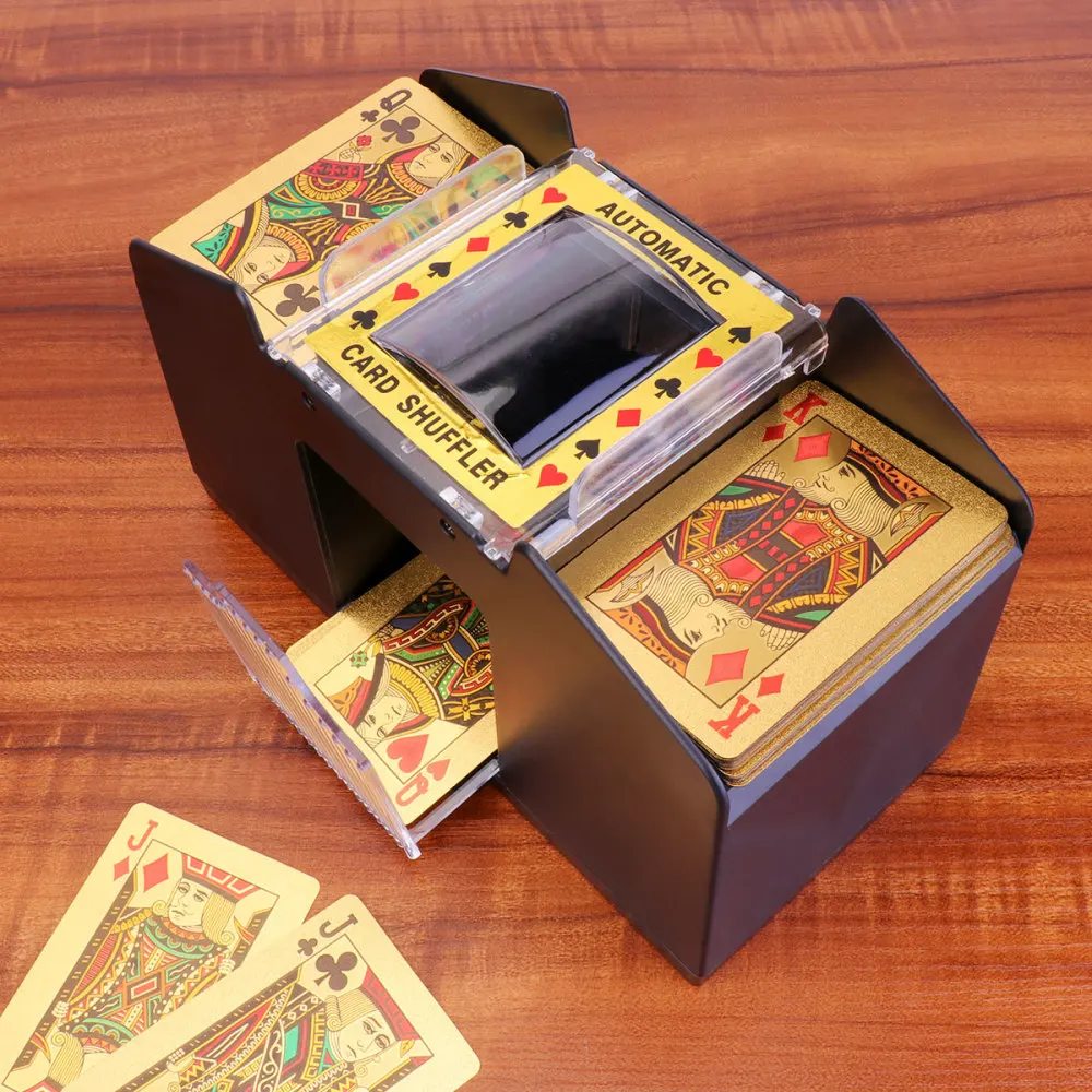 

Board Game Poker Electric Automatic Shuffler Perfect Without Battery for Bridge Poker Sized (Black