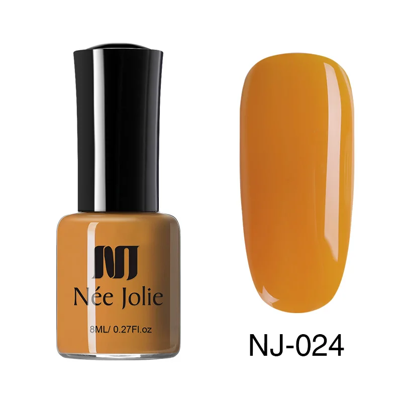 8ml NJ-024 Ни Джоли 8 мл 3,5 серый розовый цвет лак для ногтей 70 Цвета полу-прозрачная; Нейл-арт лак телесного цвета продолжительный блеск для ногтей дизайн - Цвет: 8ml NJ-024