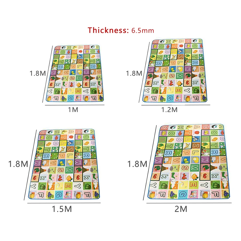 Детский коврик для ползания 6 5 мм двухсторонний EPE детский влагостойкий анти