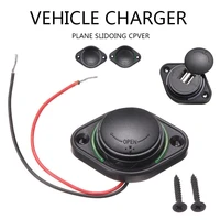 dual usb waterproof charger socket outlet with led lamp for 12v 24v motorcycle car charger for cell phone smart device