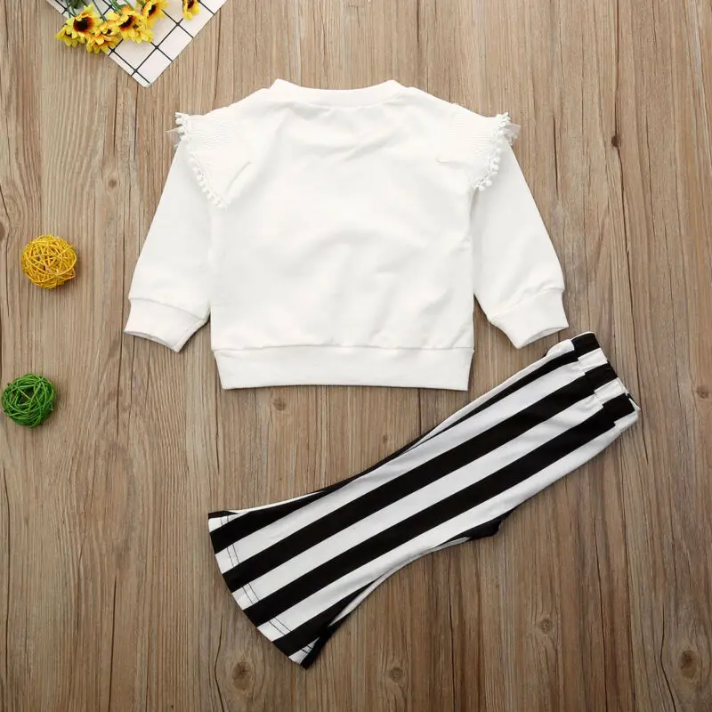 Милые комплекты одежды из 2 предметов для маленьких девочек модные детские