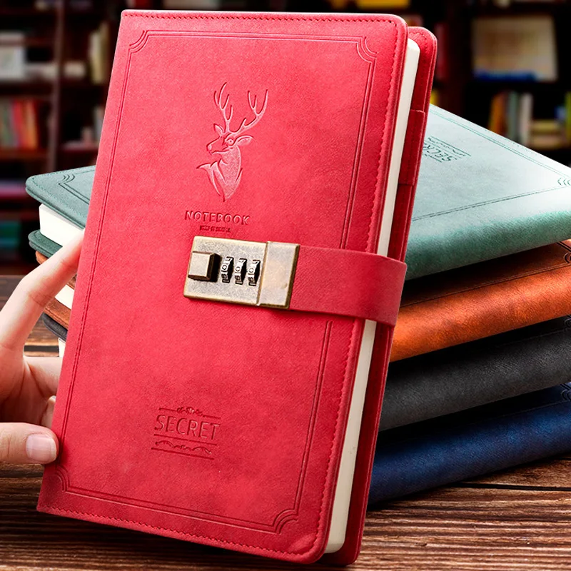 

Password Book Girl Diary Retro Wind Band Lock Multifunctional Hand Ledger Thickened Creative Password Notebook