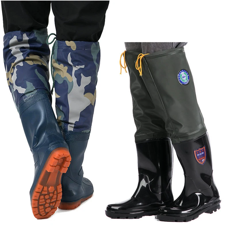 New knee-high rain boots men fishing bot rubber | Обувь