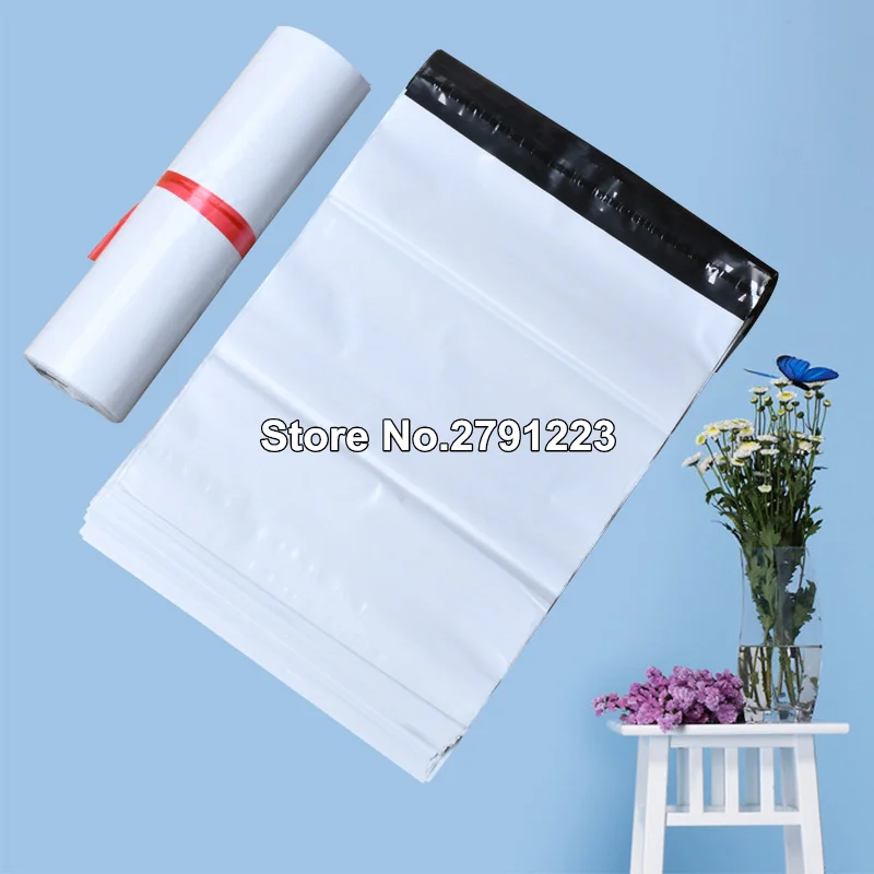 100 шт./лот пластиковые самозапечатывающиеся пакеты для курьерских