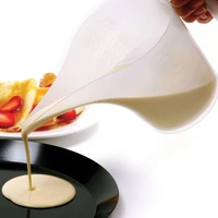 1000ml plastic funnel jug transparent measuring cup with mouth tip for jam batter syrup kitchen tool