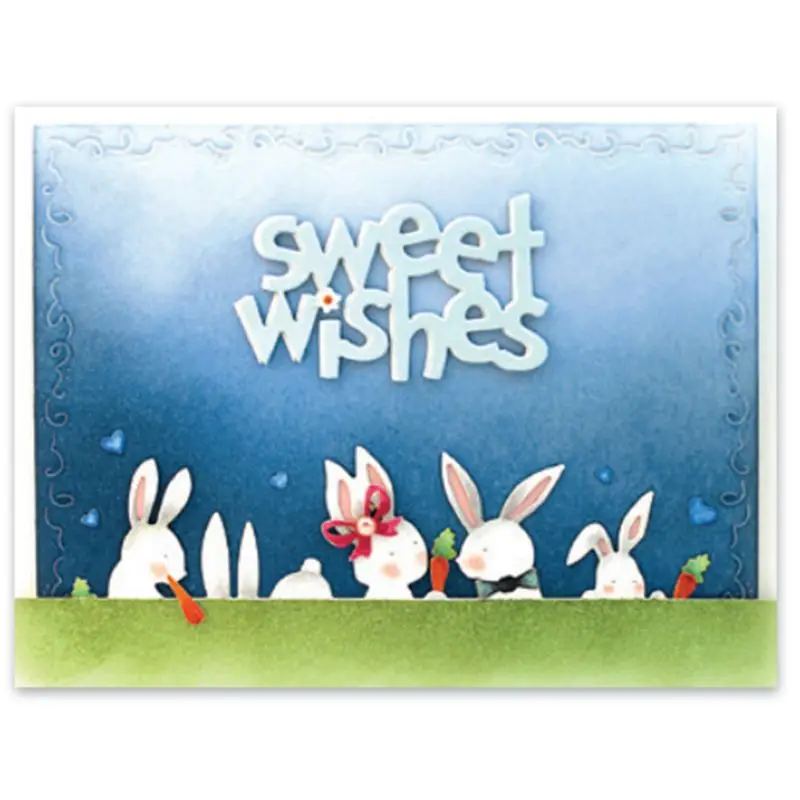 Cute Cartoon Rabbit Metal Cutting Dies Stencil Scrapbooking DIY Album Stamp Paper Card Embossing Decor Craft | Дом и сад