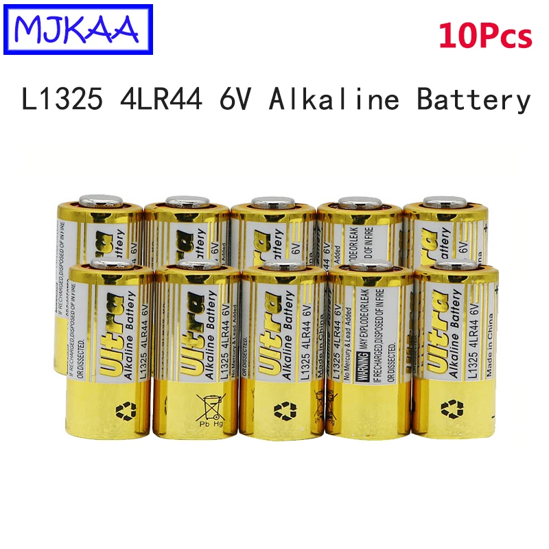 MJKAA 10 шт. 4LR44 L1325 6 В щелочная батарея первичные сухие батареи 476A для автомобиля