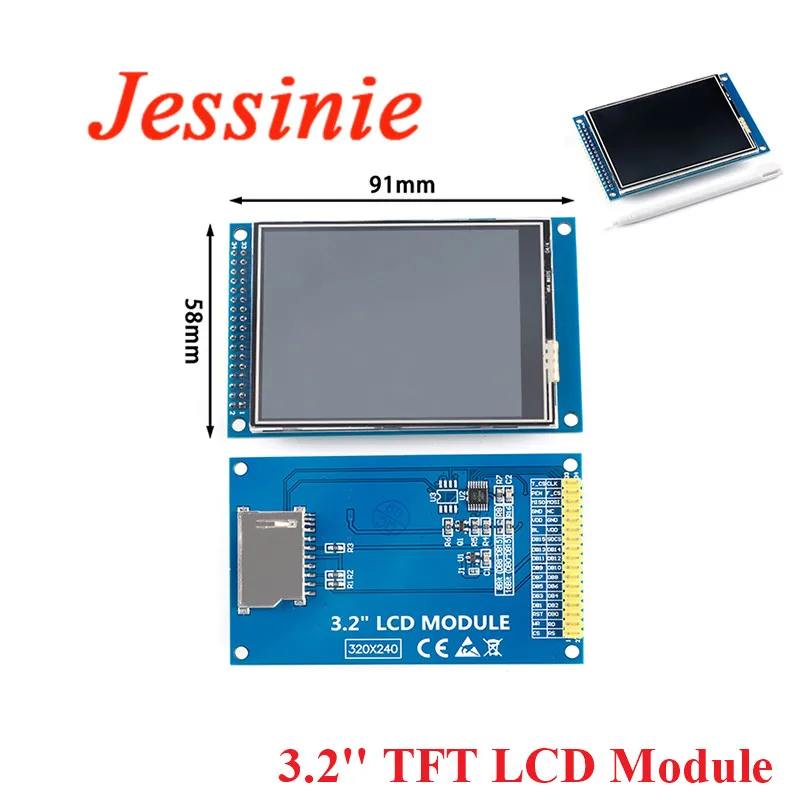 Цветной сенсорный ЖК-дисплей TFT 3 2 дюйма модуль дисплея Ultra HD 320X240 ILI9341 привод для