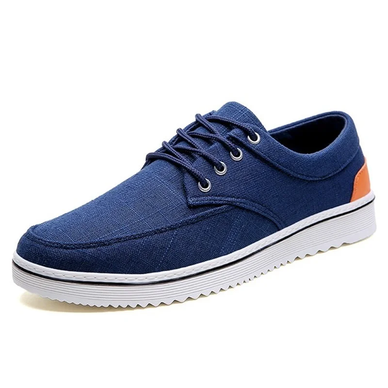 

MIXIDELAI New Arrival Spring Summer Comfortable Casual Shoes Mens Canvas Shoes For Men Lace-Up Brand Fashion Flat Loafers Shoe