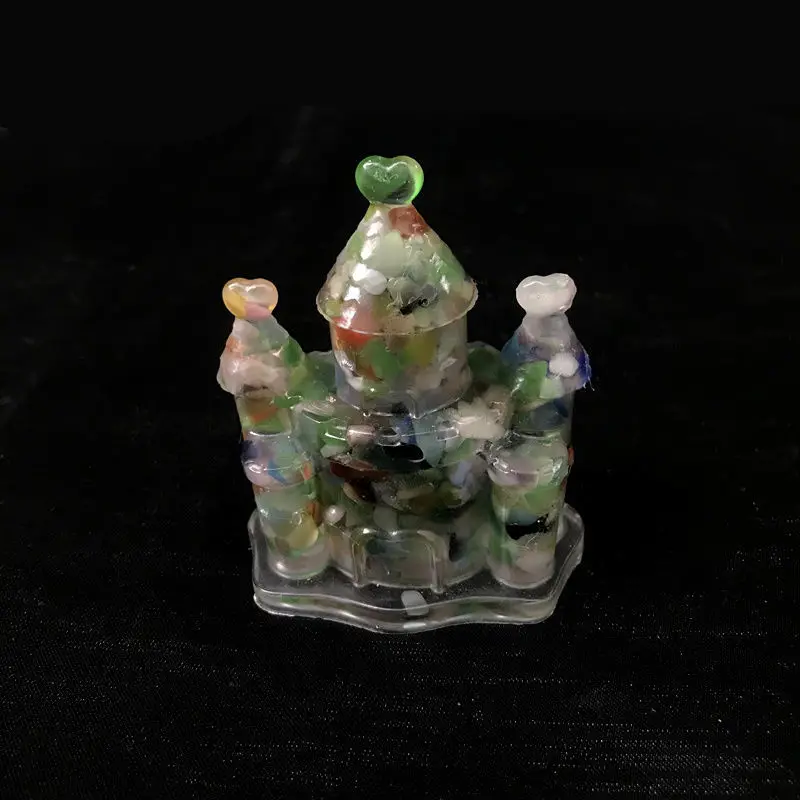 

Disney Cartoon Castle Natural Crystal Stone Slime Epoxy Finished Decoration Set Home Desktop Decoration Gift