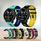 Двухцветный ремешок для часов, 22 мм, мягкий силиконовый спортивный ремешок для Samsung Gear S4-46 Watch 3, Huawei Watch GTWatch GT 2