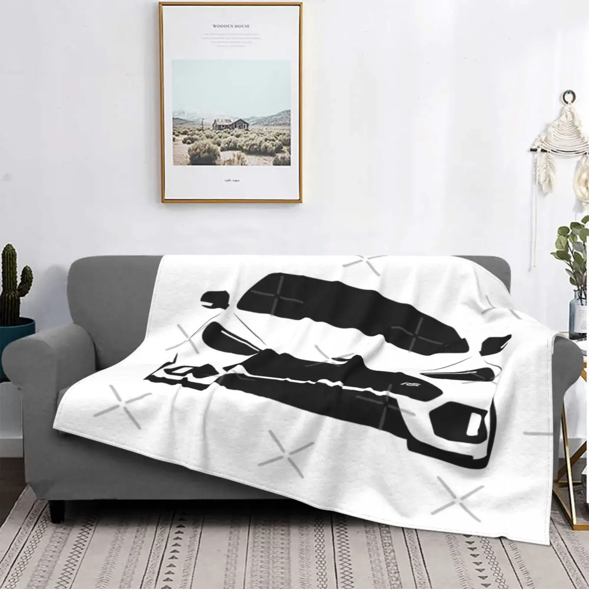 

Ford Focus RS-colcha a cuadros para cama, manta de пикник, colcha, 220x240