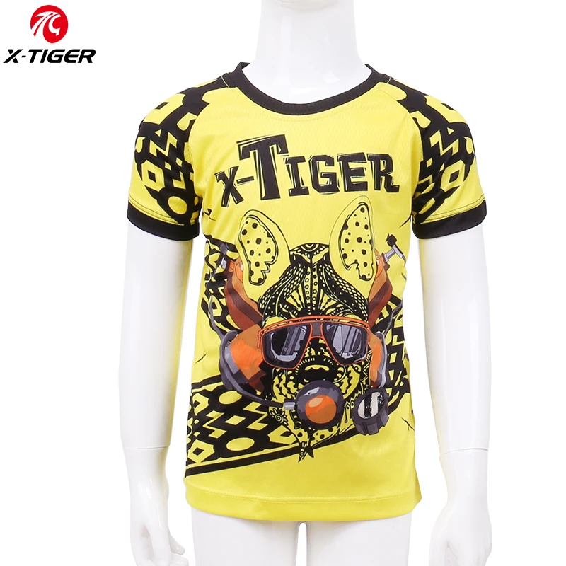X Tiger/Детская футболка с защитой от ультрафиолета летние майки для велоспорта