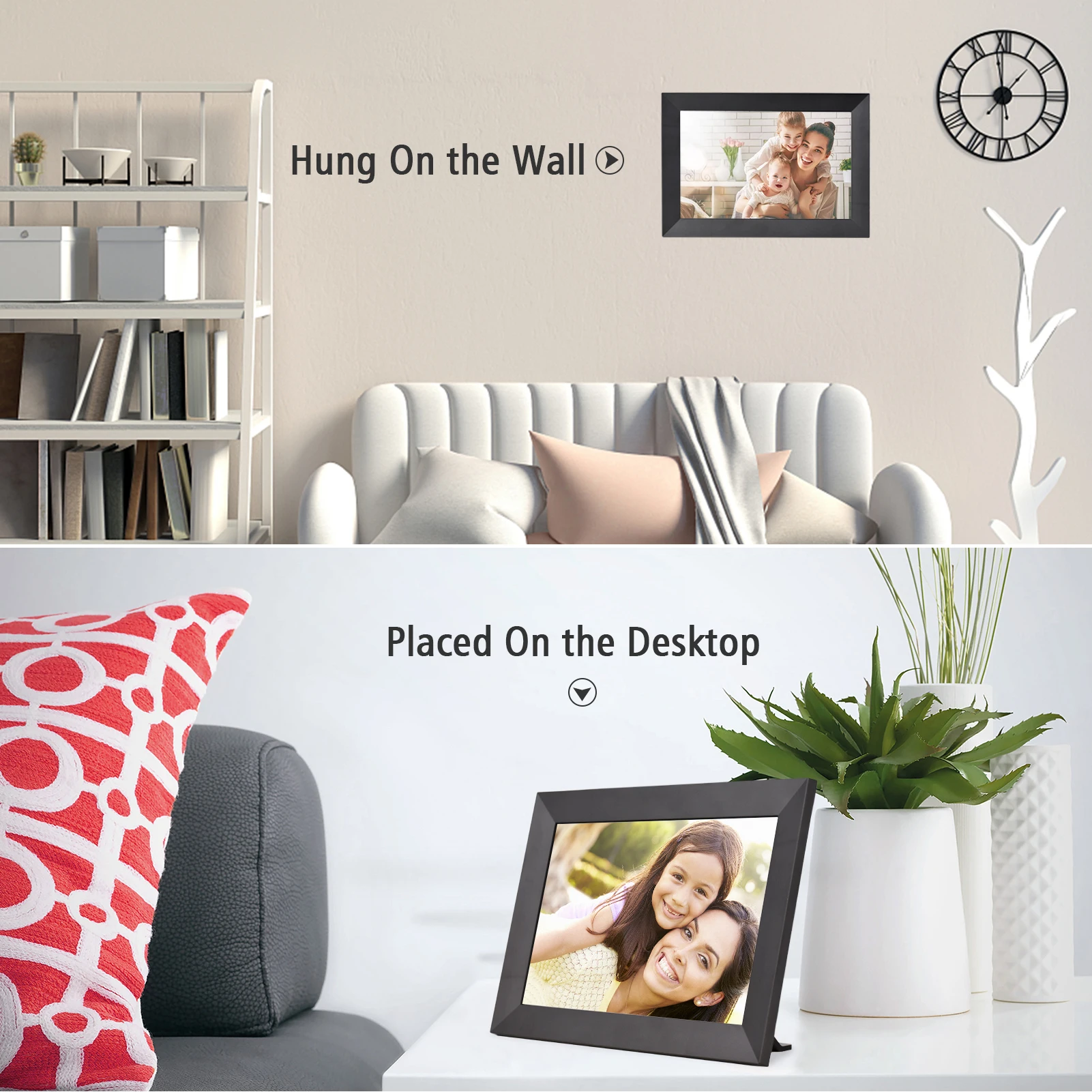 Умная Wi Fi фоторамка Andoer 10 1 дюйма цифровая HD IPS сенсорный экран 1280*800 фото 1080P видео