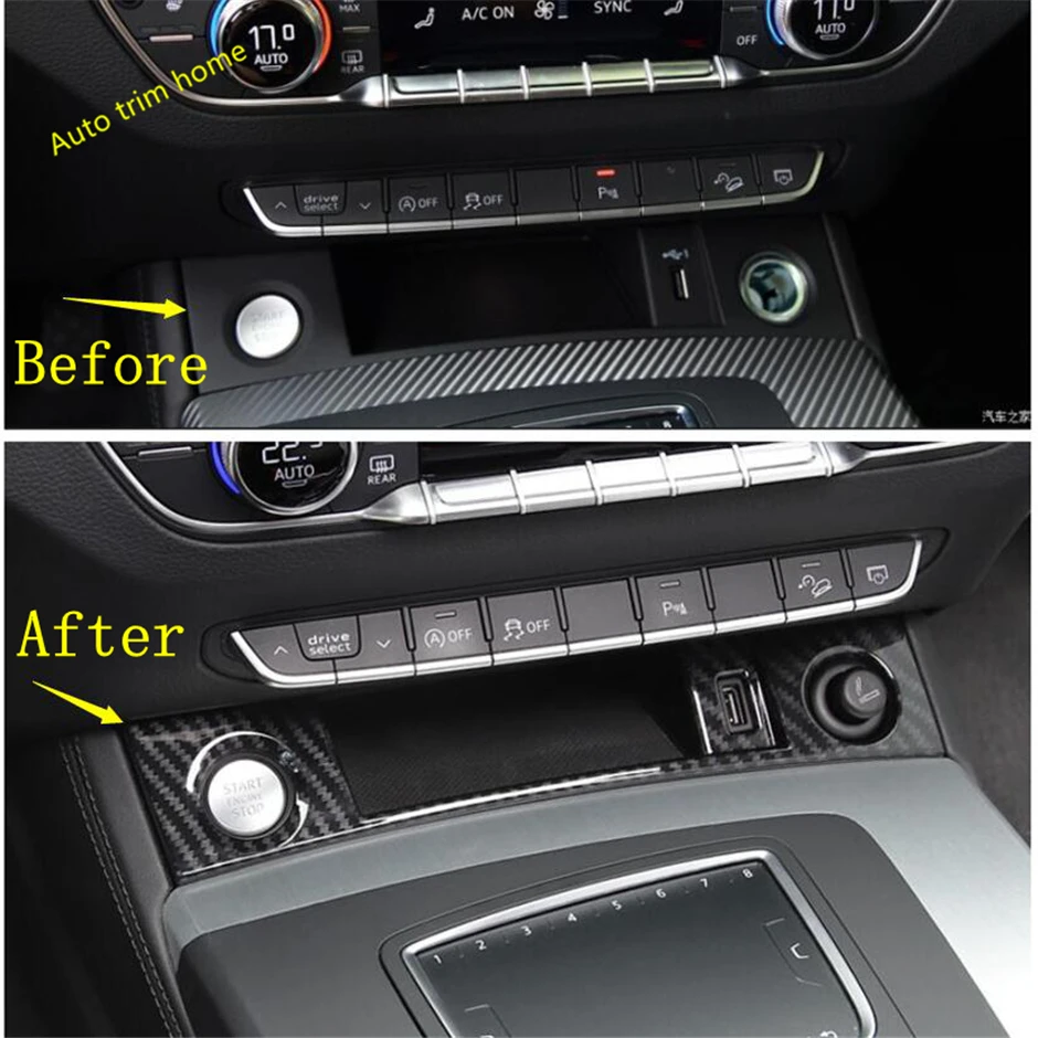 Передняя консоль Lapetus прикуриватель USB крышка отделка Подходит для Audi Q5 2017
