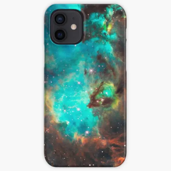 Жесткий чехол для Iphone с зеленой Галактикой защелкой iPhone 5 женский 6 6S 7 8 Plus 11 12 13 Pro