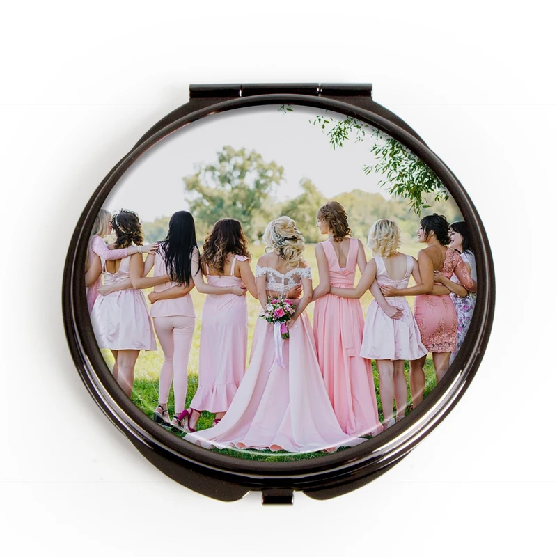 Новые рекламные подарки персонализированное двустороннее карманное зеркало с