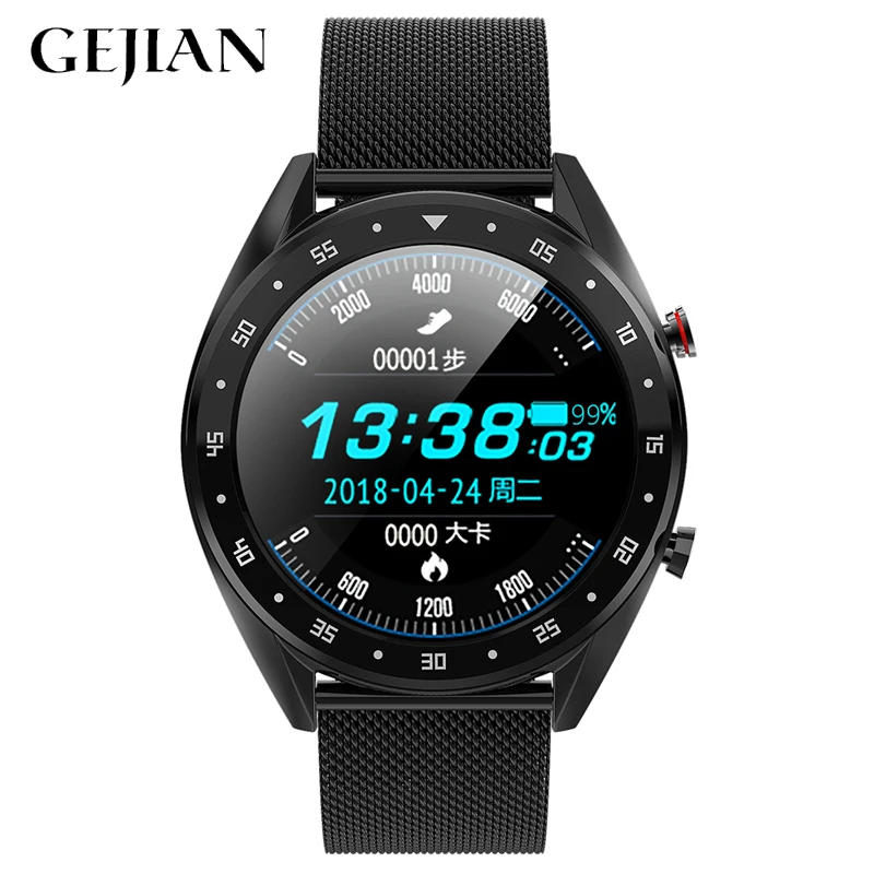 GEJIAN Bluetooth Смарт часы мужские кардиограмма + PPG HRV Монитор артериального давления