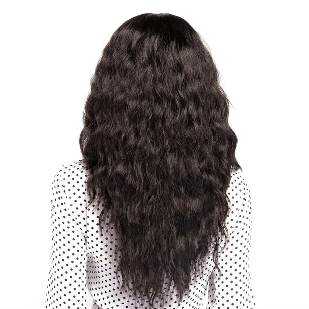 SOKU синтетические парики для черных женщин натуральные черные волнистые с челкой