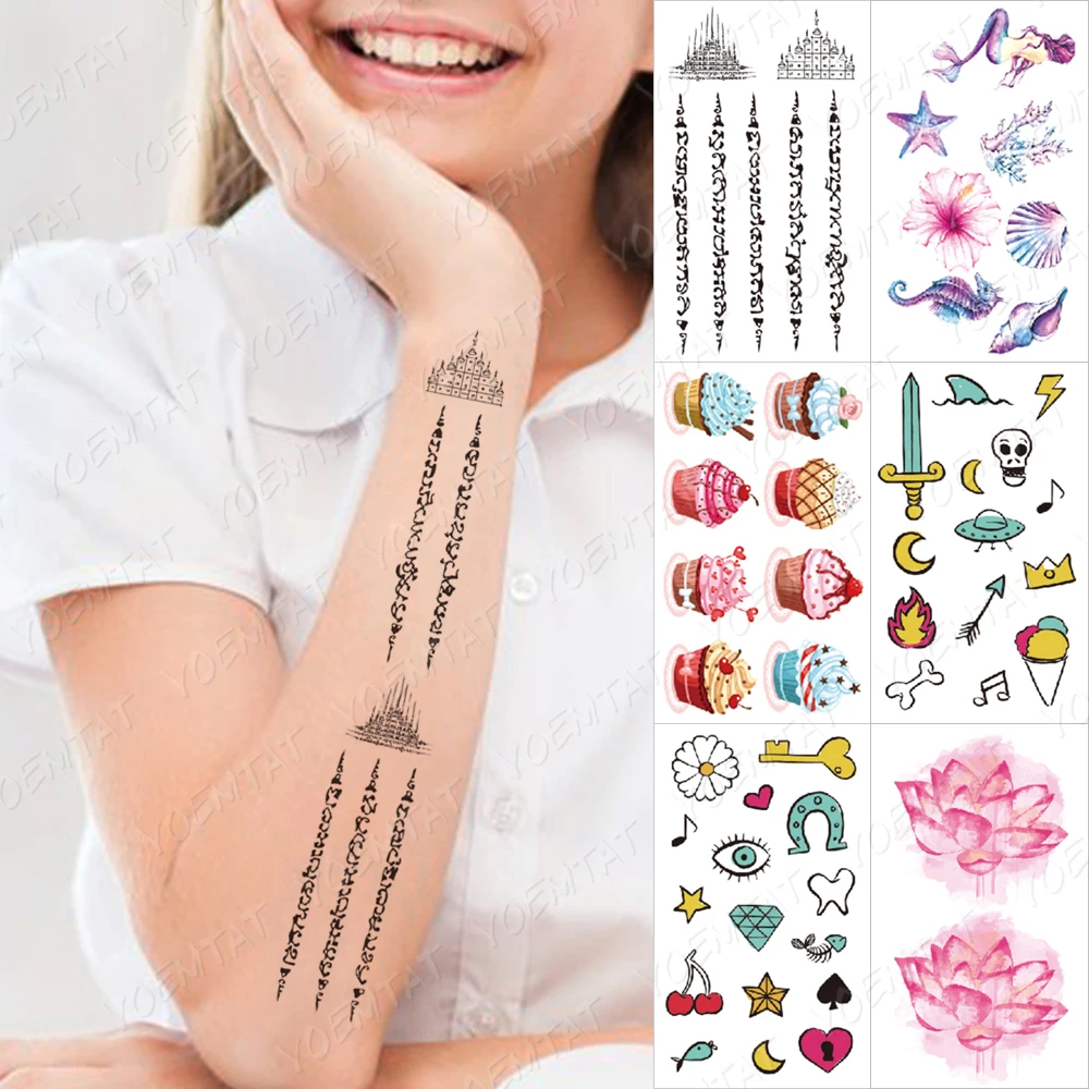 

Temporary Tattoos For Children Glitter Tattoo Kids 6 Months Baby Transfer Tattoo Translations Kit 2021 Text Arm Flower Ice Cream