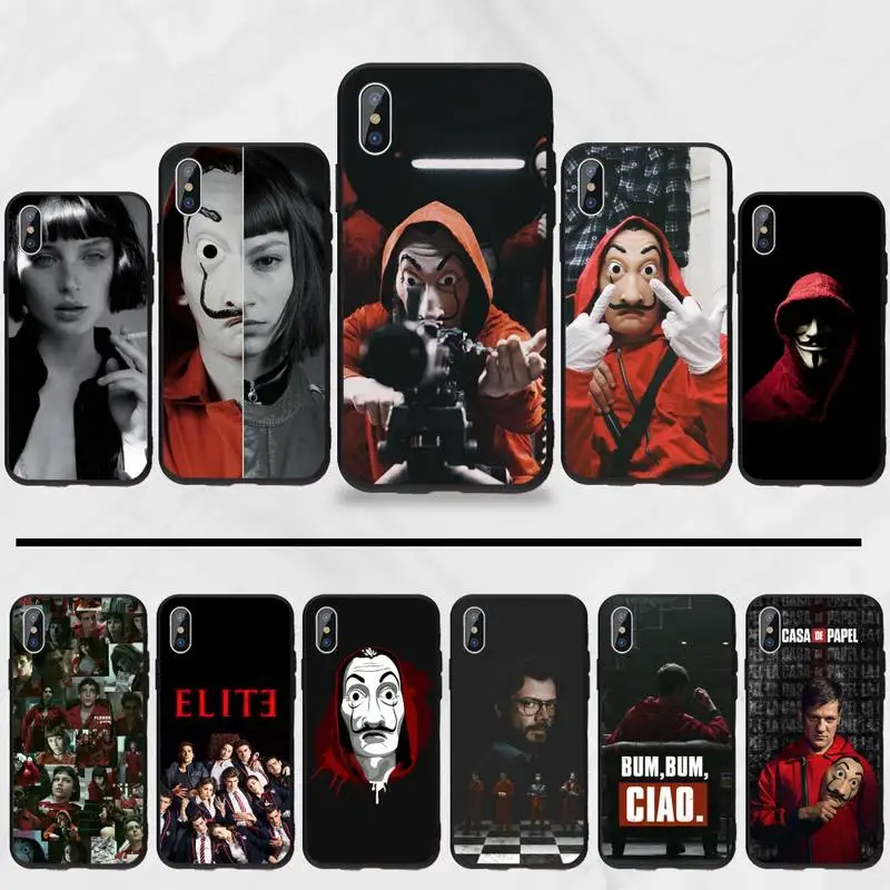 Бумажный дом Испания телевизор деньги Heist мягкий черный чехол для телефона iphone 5 5s