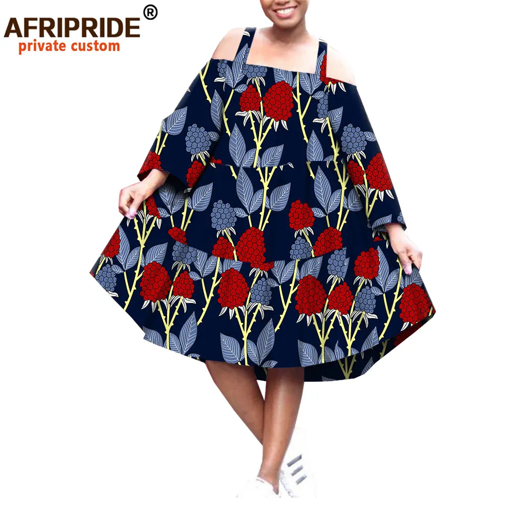 Африканское весеннее платье из вощеной ткани для женщин AFRIPRIDE индивидуальное bazin