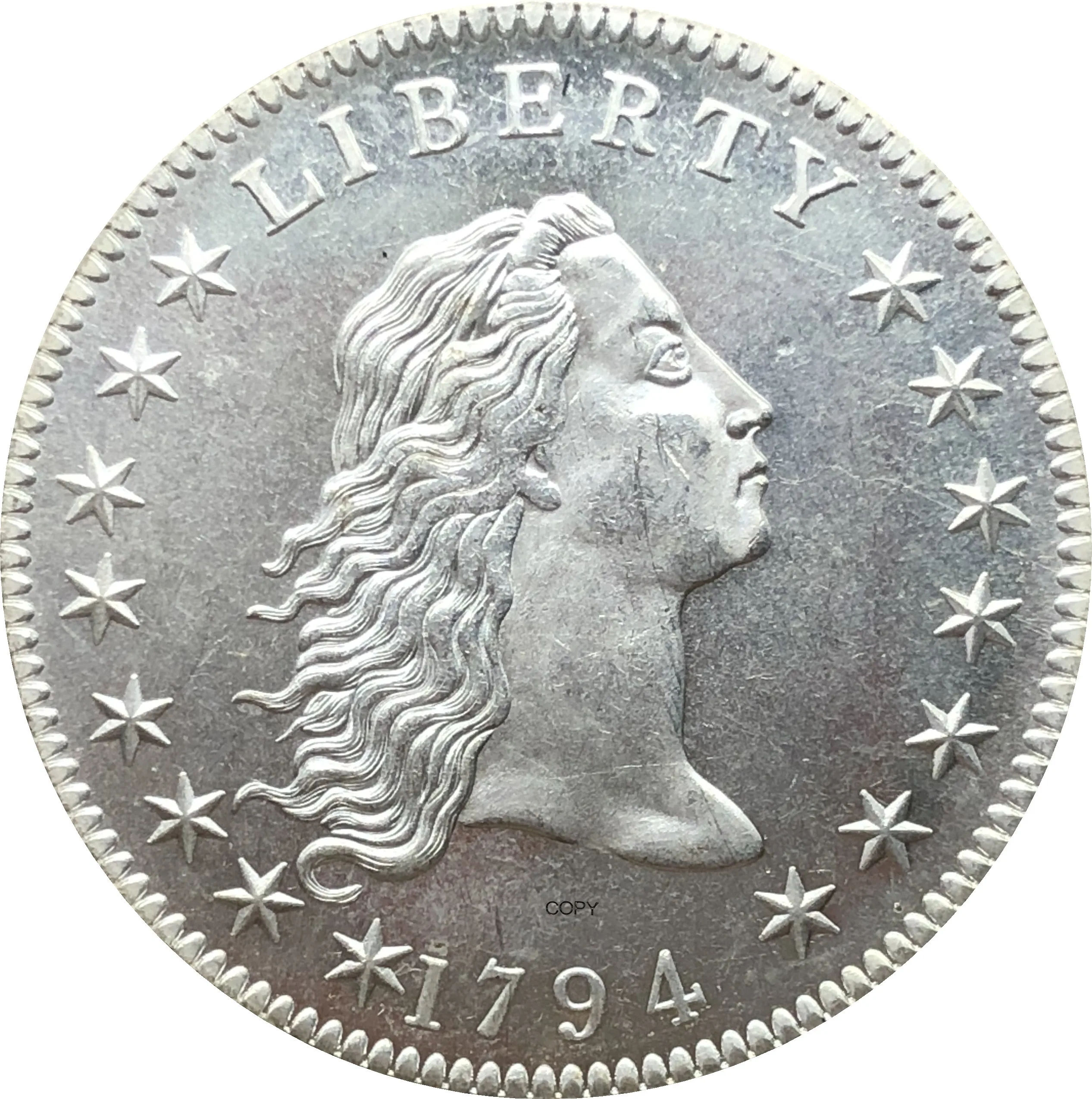 Соединенные Штаты американская монета 1794 Liberty струящиеся волосы один доллар