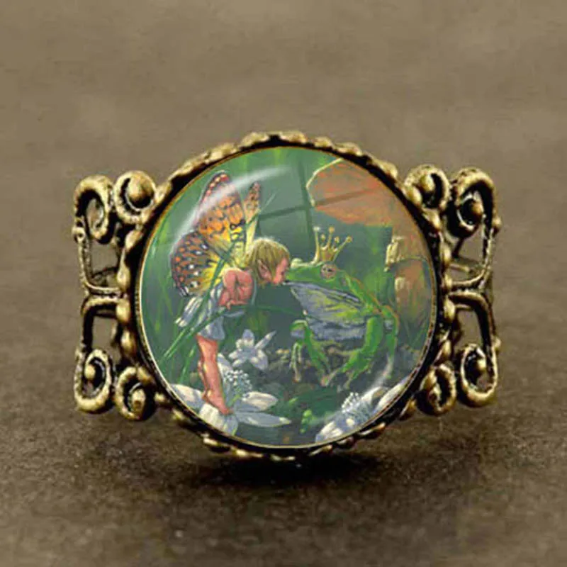 Винтажное кольцо в виде Феи лягушки волшебные кольца ювелирные изделия женские
