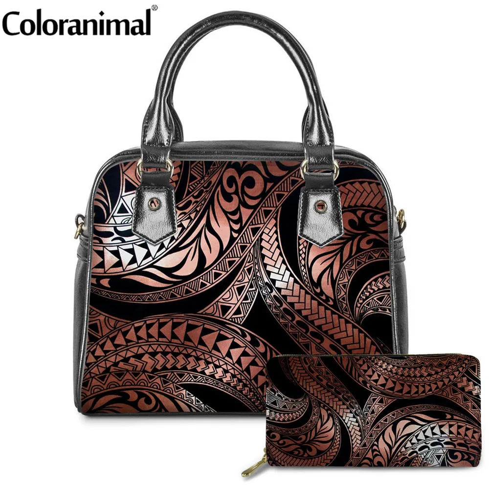 Брендовые Роскошные дамские сумочки Coloranimal из гавайской ткани с узором сумки на