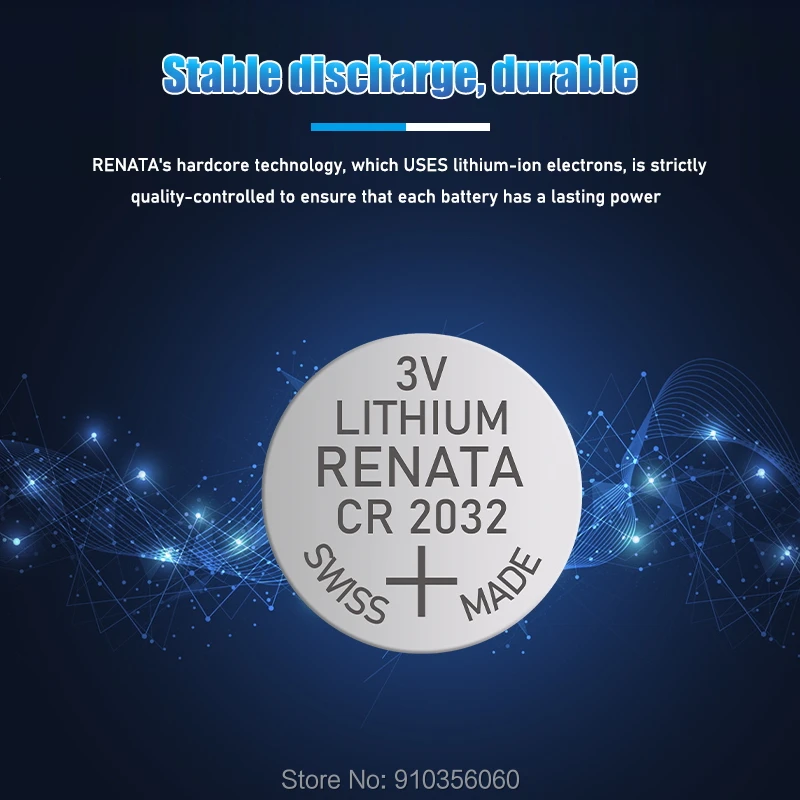 Акционная распродажа RENATA 2020 10 шт. 3 в CR2032 CR 2032 часы батарейки кнопки монеты Пилас