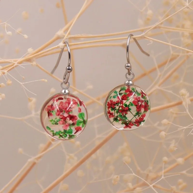 5 пар женские серьги в виде растений|Серьги-подвески| |