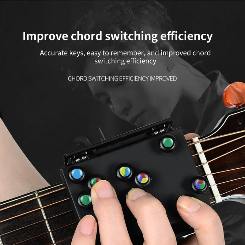 Guitar Learning System Teaching Practice Aid Chord Trainer with FREE guitar picks holder and 7pcs | Спорт и развлечения