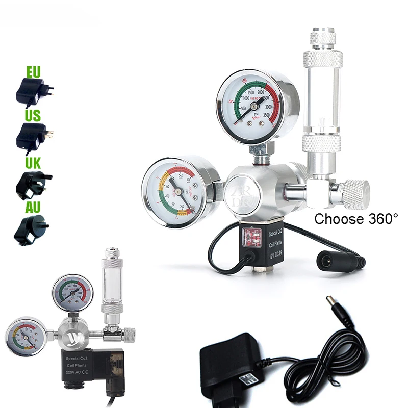 DIY Аквариум CO2 регулятор Магнитный комплект соленоида обратный клапан аквариум