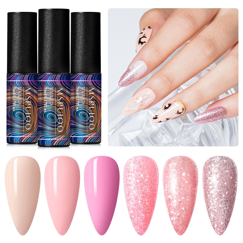 Блестящий Гель лак для ногтей цвета розового золота 5 мл|Гель ногтей| |