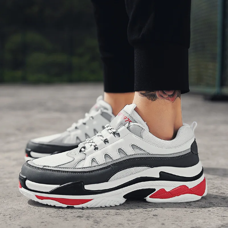 Мужская спортивная обувь больших размеров 39 47 Прочная Повседневная на толстой