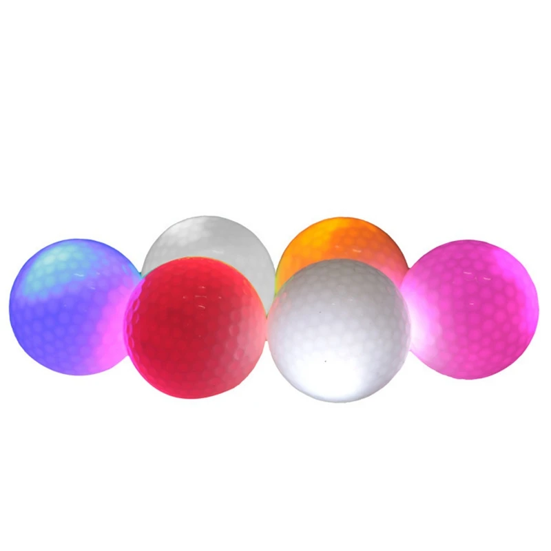 

New Sale 6Pcs Glow Dark Golf Balls Light Up LED Golf Balls Night Sports Glow Dark Golf Balls for Men Training Golf Practice Ball
