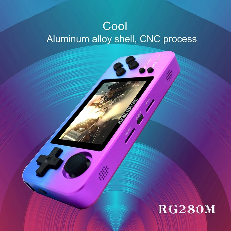 

Metal Retro Vintage Game Console Portable 2.8 Inch HD IPS Screen Support Vibrating Games and High Quality Stereo Speaker
