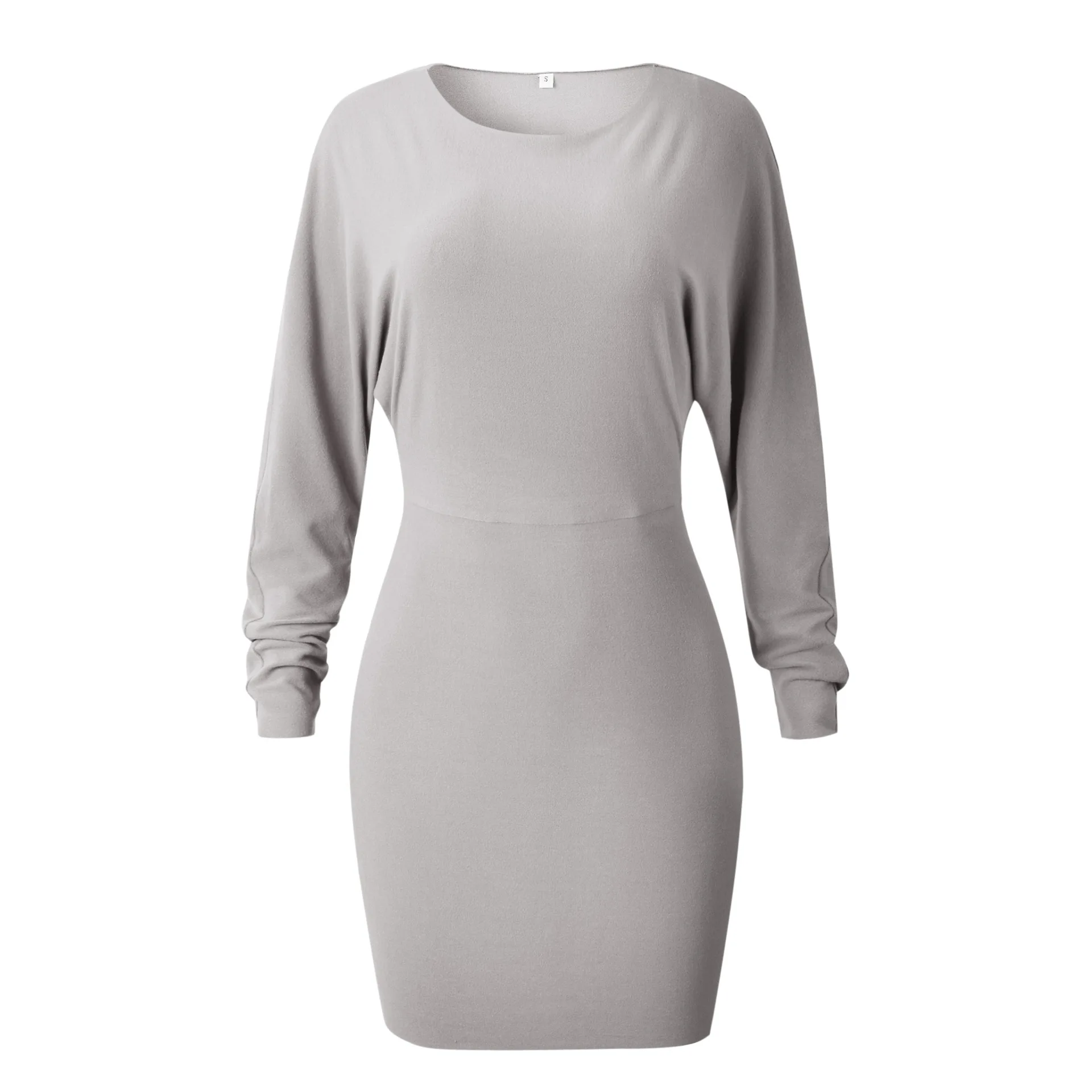 I2u женские 2019 сексуальные модные длинные рукава тюльпан Bodycon платье с рюшами