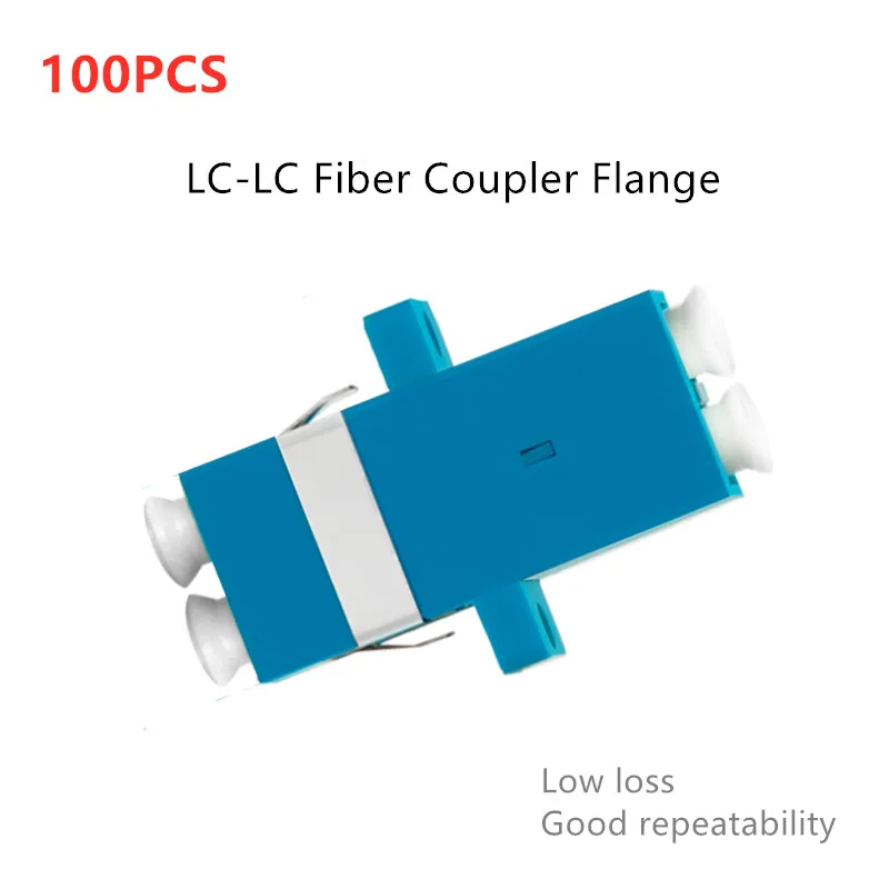 100 PCS Low Loss LC LC fiber optic adapter Duplex flange coupler LC to LC Connector Fiber Optic Flange Optical Attenuator